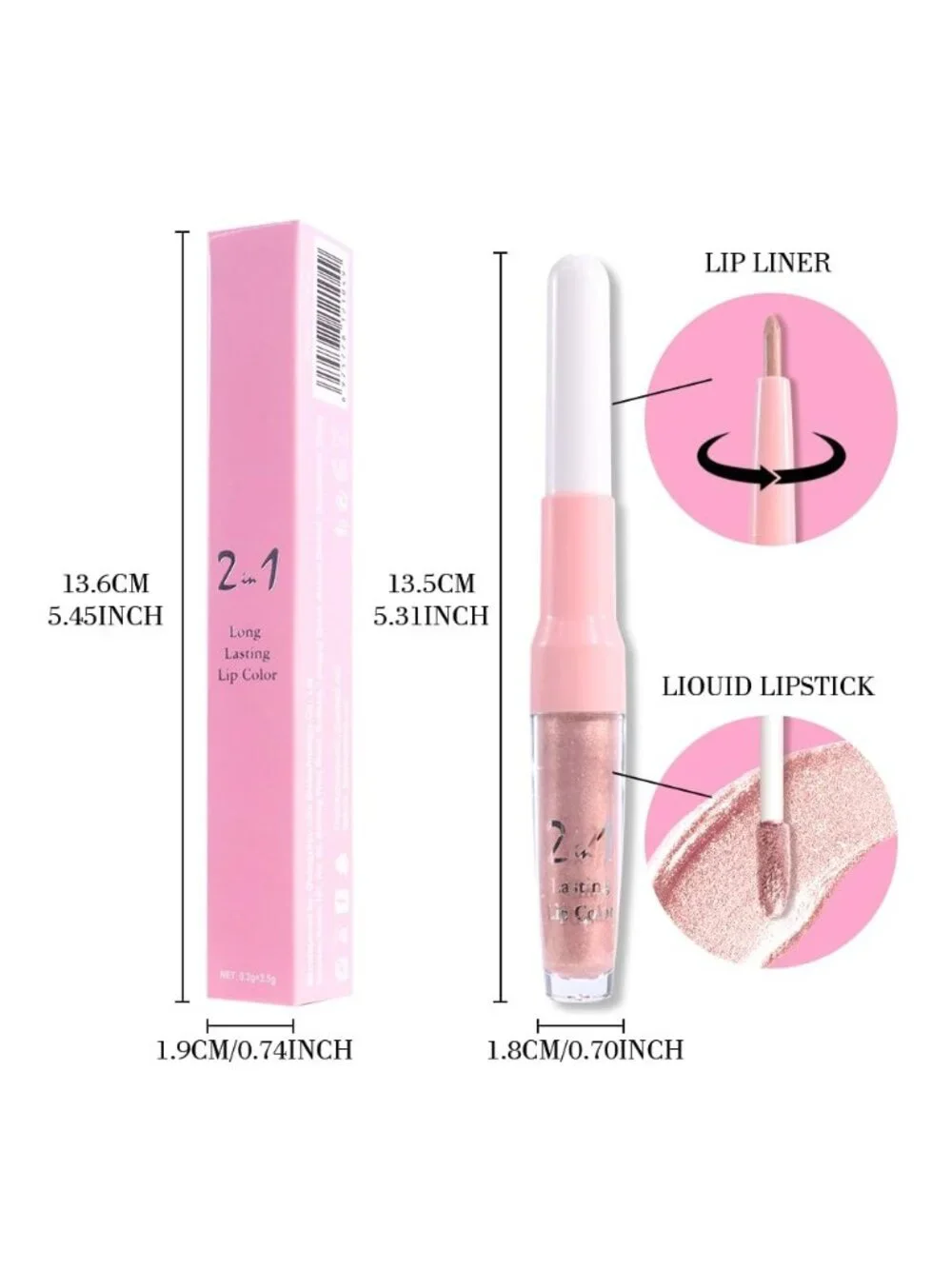 Womens 05# Champagne Gold-Metallic Glitter Liquid Lipstick lippies Lip Gloss